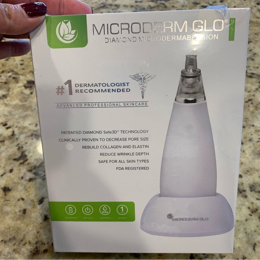 Microderm GLO Gray Mini Diamond Microdermabrasion Advanced Facial System